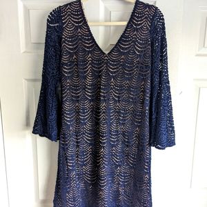 Lily Pulitzer navy woven dress